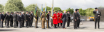 Veterans form up ready to march on parade